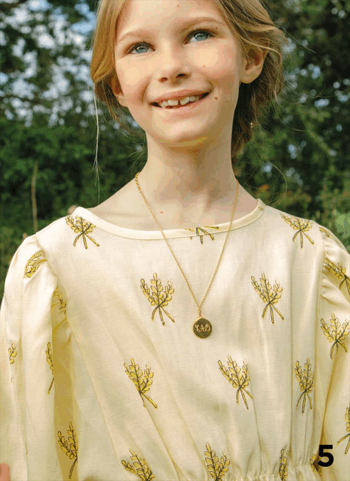 SWALLOW KIDS DRESS YELLOW WHEAT - Image 3