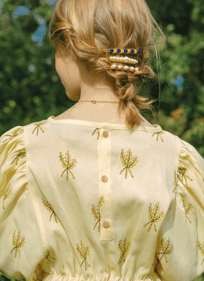 SWALLOW KIDS DRESS YELLOW WHEAT - Image 2