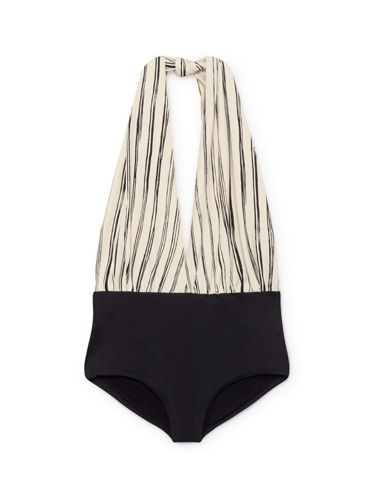 BAMBOO WRAP BATHING SUIT BLACK