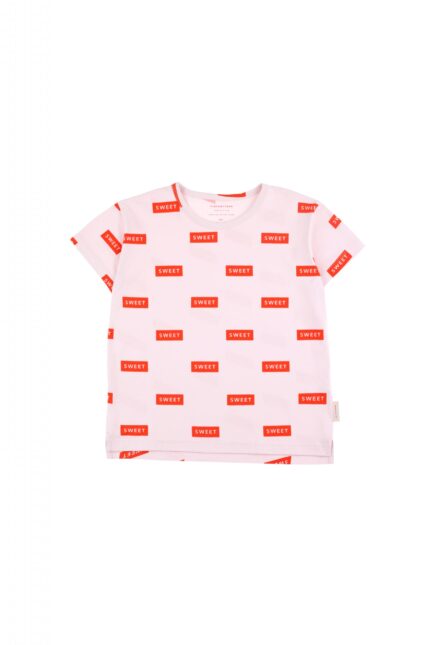 SWEET SS TEE PEARL/RED