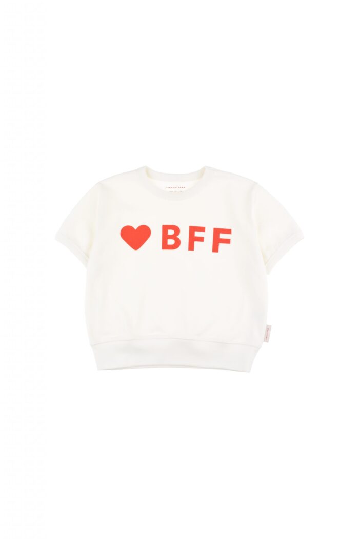 BFF SS SWEATSHIRT OFF-WHITE/RED - Image 1