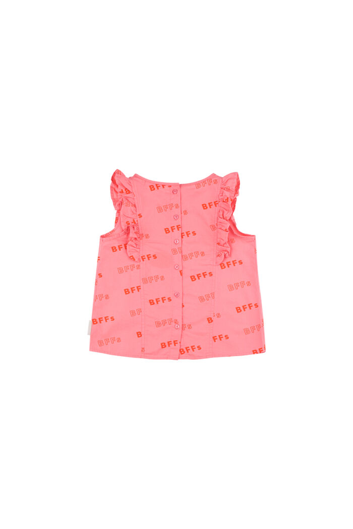 BFFS RUFFLES BLOUSE ROSE/RED - Image 2