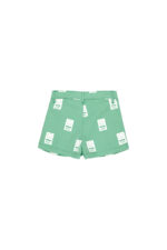 HELLO PLEAT SHORT EMERALD/OFF-WHITE - Image 2