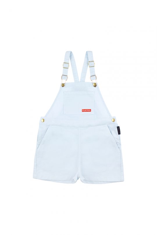 PLAYFUL DENIM SHORT OVERALL LIGHT DENIM