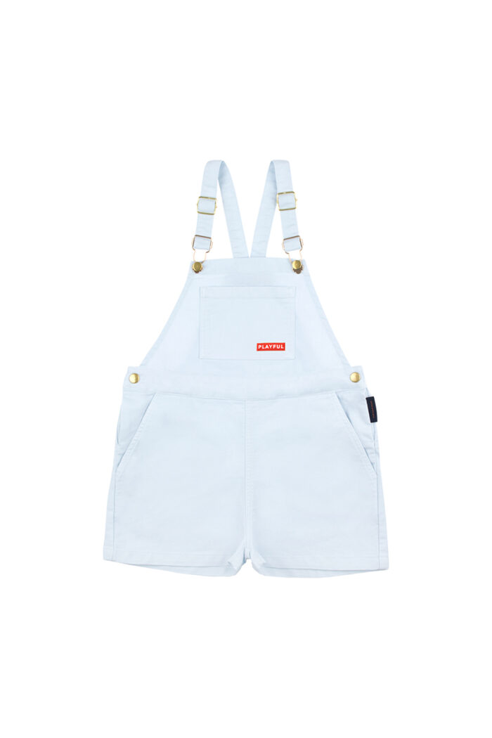 PLAYFUL DENIM SHORT OVERALL LIGHT DENIM - Image 1