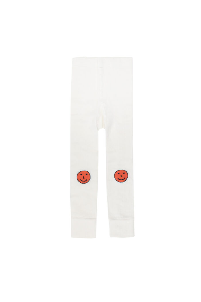 HAPPY FACES LEGGINGS OFF-WHITE/RED - Image 1