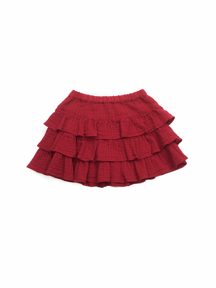 RAFALE RUFFLE SKIRT CASINO RED - Image 1