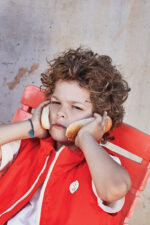 HAPPY FACE VEST RED/CREAM - Image 3