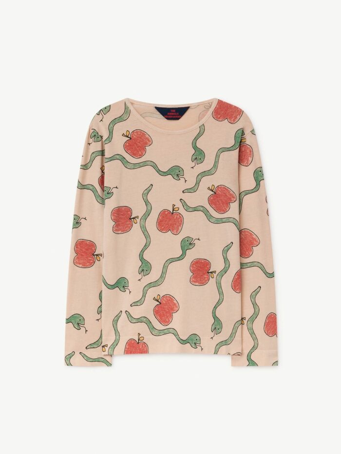 EEL KIDS T-SHIRT ORANGE APPLES & SNAKES - Image 1