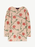 PIGEON KIDS DRESS ORANGE APPLES & SNAKES