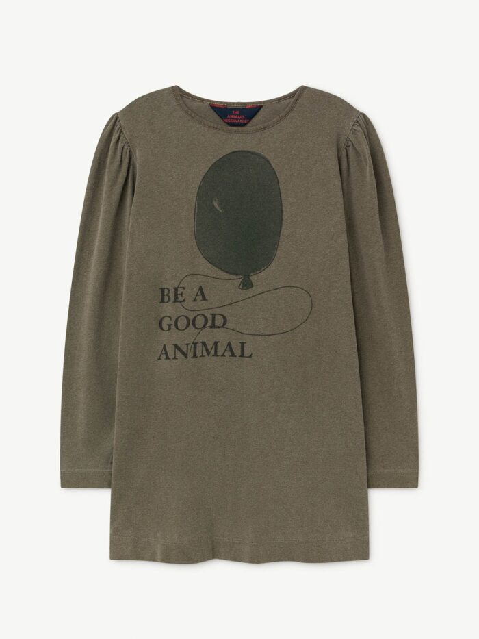 PIGEON KIDS DRESS GREEN BALLOON - Image 1