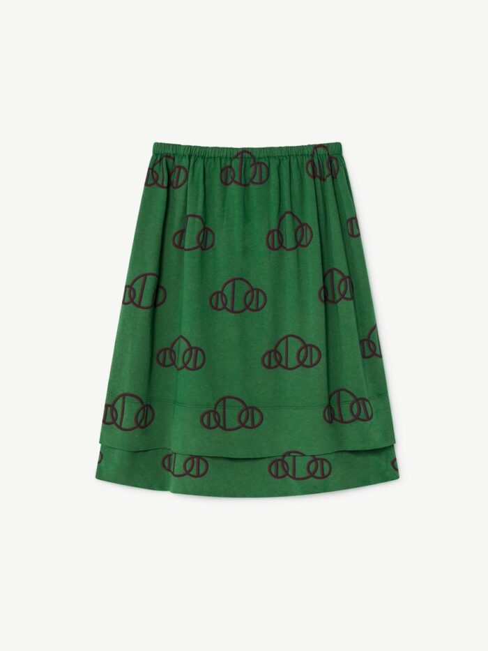 KITTEN KIDS SKIRT GREEN CIRCLES - Image 3