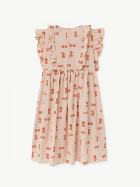 OTTER KIDS DRESS ORANGE CIRCLES