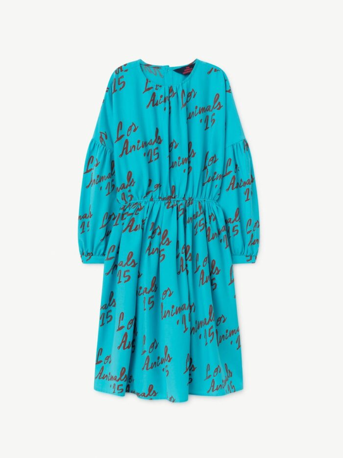 BLUE TORTOISE KIDS DRESS BLUE LOS ANIMALS - Image 1