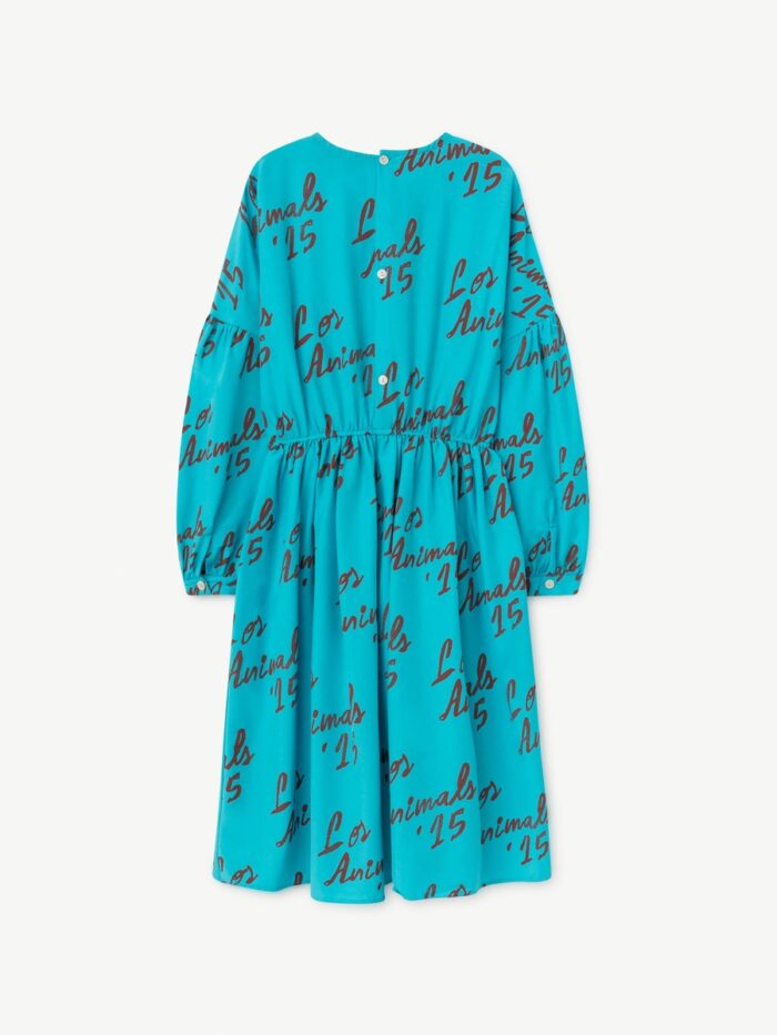 BLUE TORTOISE KIDS DRESS BLUE LOS ANIMALS - Image 2
