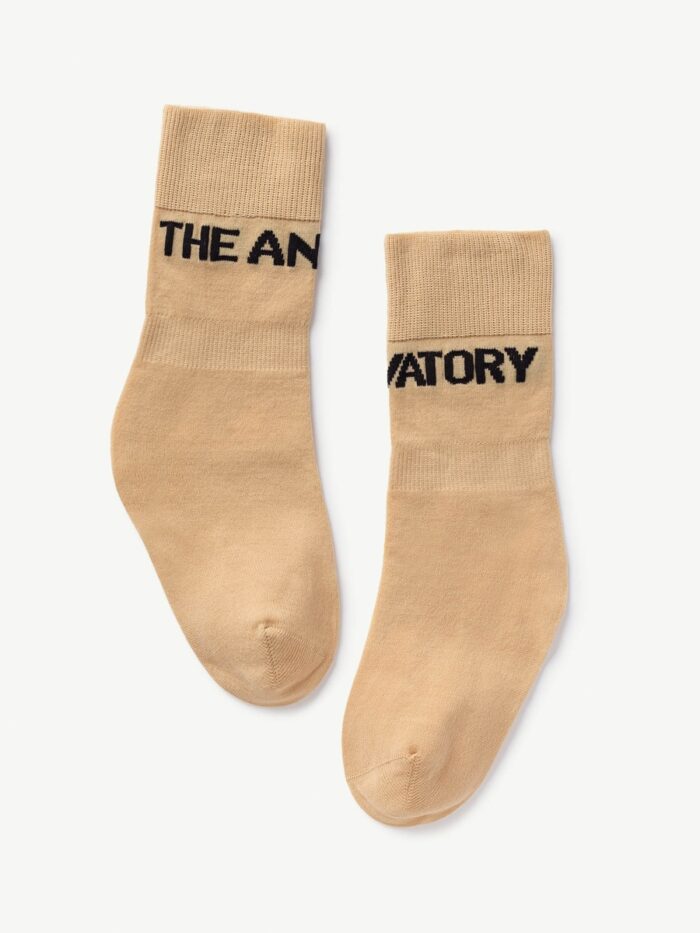WORM KIDS SOCKS SOFT BEIGE - Image 1