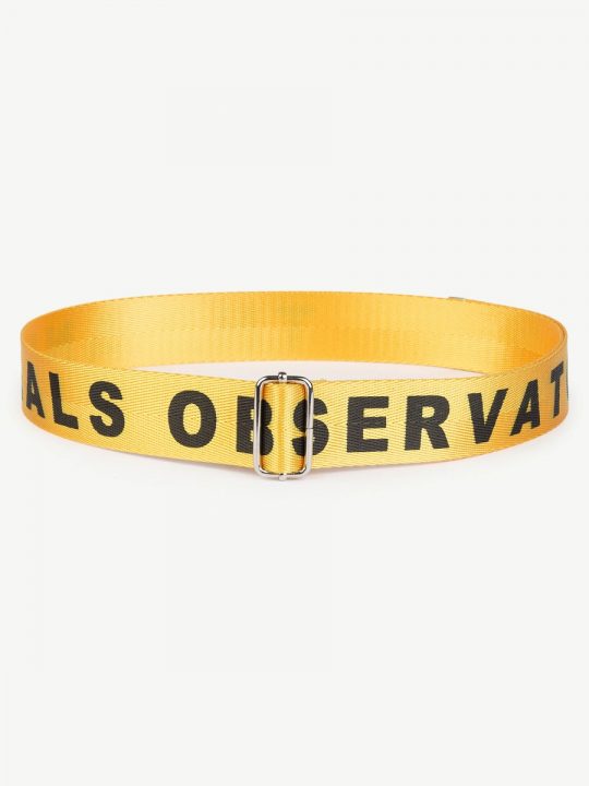 LIZARD KIDS BELT YELLOW LETTERS