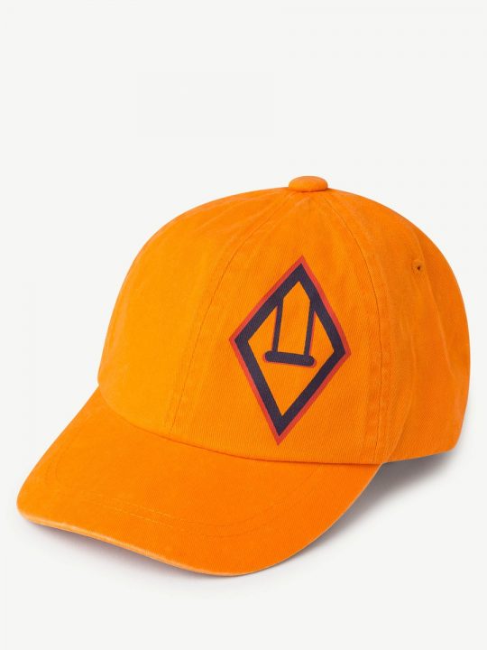 PLAIN HAMSTER KIDS CAP ORANGE LOGO