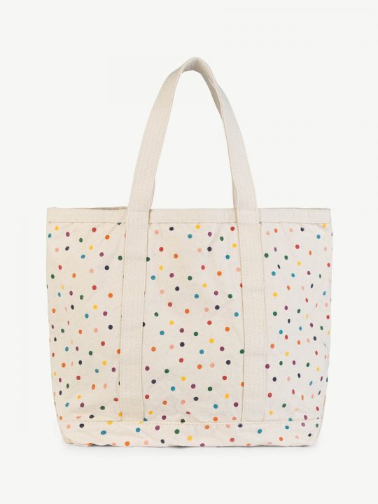 STRAPS TOTE ONESIZE BAG RAW WHITE DOTS