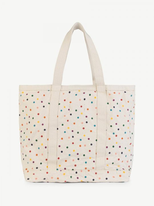 STRAPS TOTE ONESIZE BAG RAW WHITE DOTS