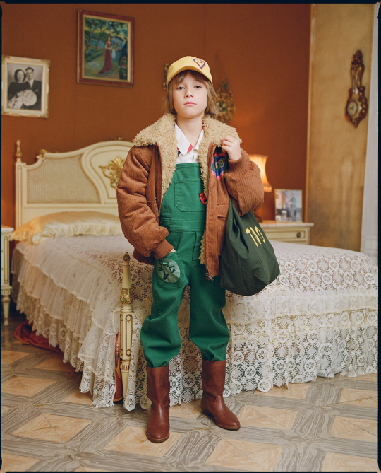 MULE KIDS JUMPSUIT GREEN ANIMALS
