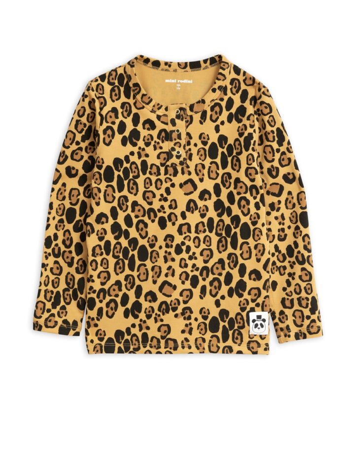 BASIC LEOPARD GRANDPA TENCEL BEIGE - Image 1