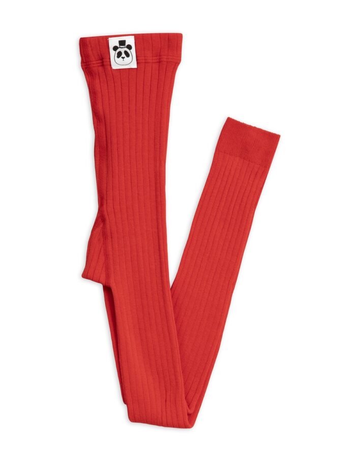 RIBBED LEGGINGS RED - Image 1