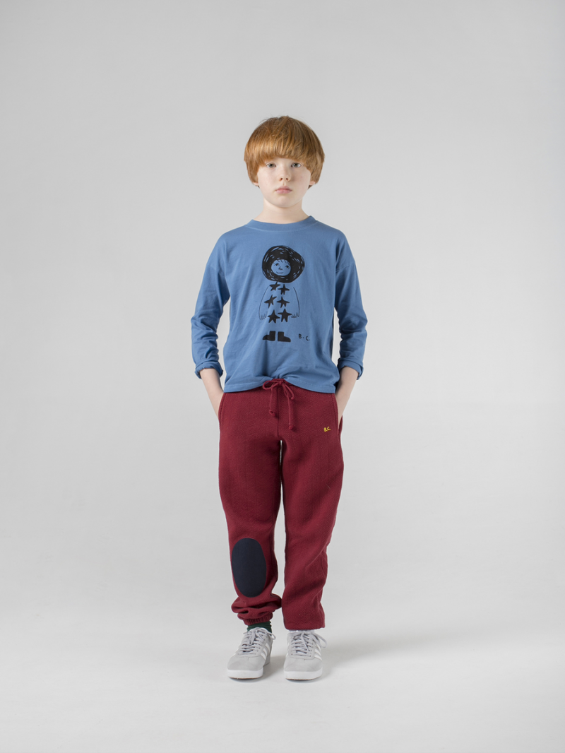 BLUE PATCH JOGGING PANTS Le Wardrobe