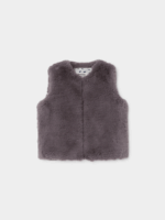 BABY GREY FAUX FUR VEST