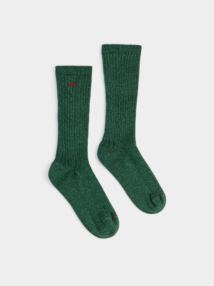 BC GREEN LUREX SOCKS - Image 1
