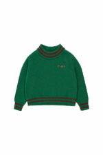 LINES CROP SWEATER DEEP GREEN/AUBERGINE - Image 2