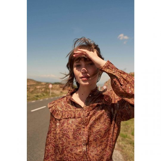 BLOUSE BLILA BRONZE FLOWERS