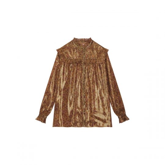 BLOUSE BLILA BRONZE FLOWERS
