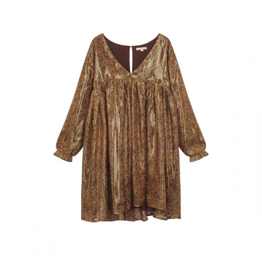 DRESS OPHY BRONZE FLOWERS