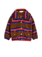 VELOUR STRIPE JACKET BROWN