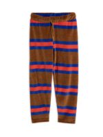 VELOUR STRIPE TROUSERS BRWON