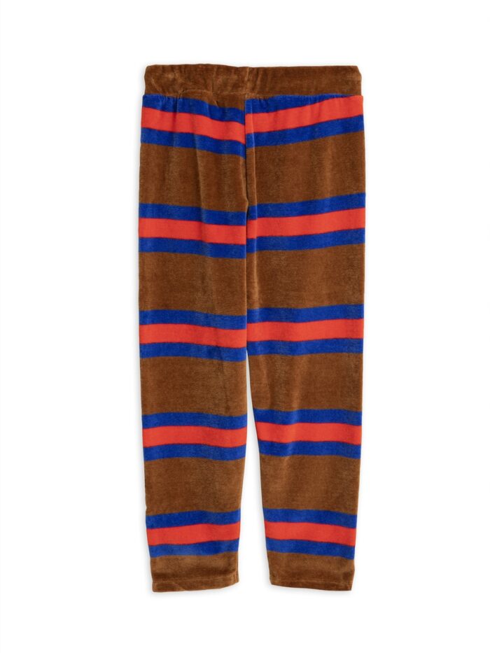 VELOUR STRIPE TROUSERS BRWON - Image 2