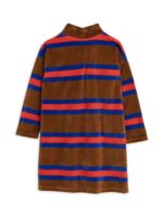 VELOUR STRIPE LS DRESS BRWON - Image 2