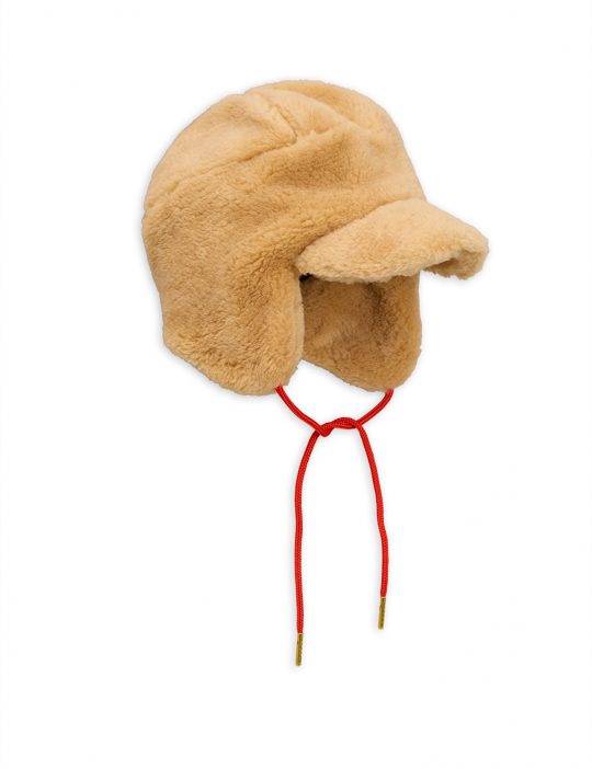 FAUX FUR CAP BEIGE