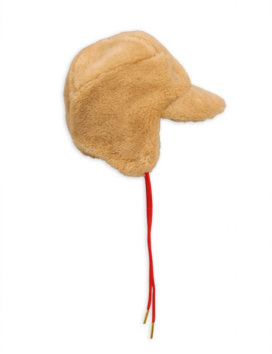 FAUX FUR CAP BEIGE
