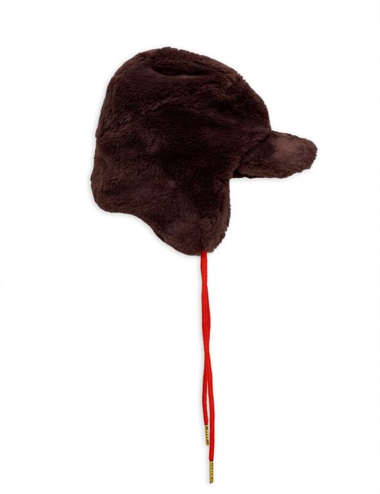 FAUX FUR CAP BROWN