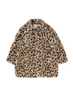 FAUX FUR COAT LIGHT CREAM BROWN