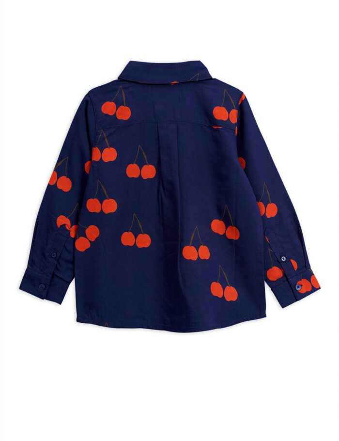 CHERRY WOVEN SHIRT BLUE - Image 2