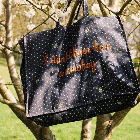 DENIM COW BOY TOTE BAG DENIM ETOILE