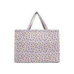 QUILTED FLOWER SHOPPING BAG BRUN APACHE