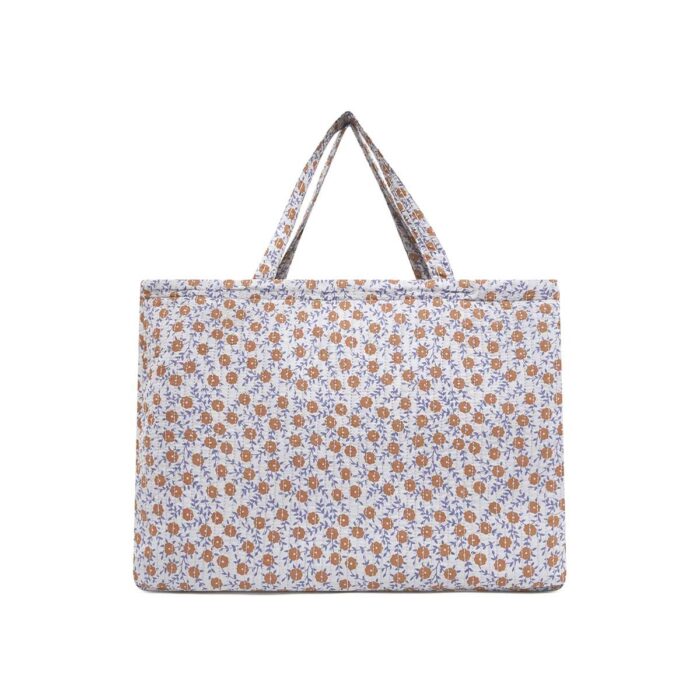QUILTED FLOWER SHOPPING BAG BRUN APACHE - Image 1
