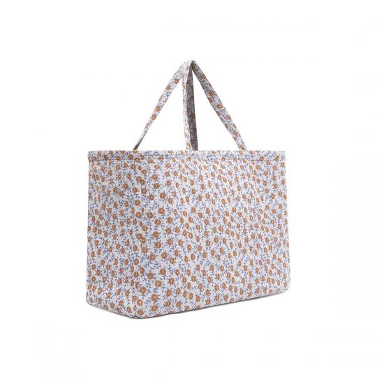 QUILTED FLOWER SHOPPING BAG BRUN APACHE