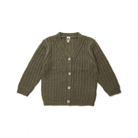MOHAIR CARDIGAN KAKI HIGHLAND