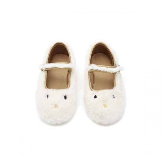 EMBROIDERED FUR BUCKLE SLIPPERS