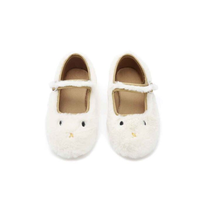 EMBROIDERED FUR BUCKLE SLIPPERS - Image 1